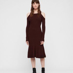 (nwt) All Saints Yasmin Cold Shoulder Dress